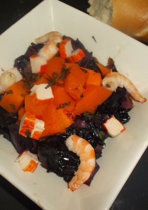 Foto principal de Lombarda con calabaza y marisco