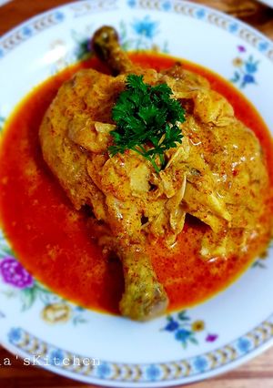 A picture of Chicken Curry (Kari Ayam).