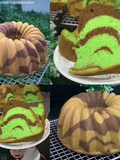 Foto resep Bolu Putih Telur Pandan Coklat