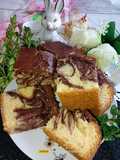 Wilgotne ciasto dwukolorowe