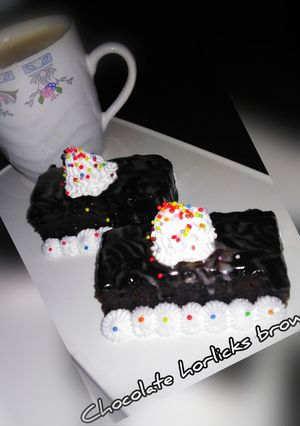 A picture of Chocolate horlicks brownie.