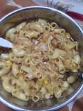 Soupy macaroni and maggi masala
