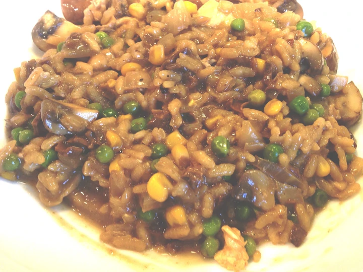 Recipe Mushroom Risotto (with Chicken and/or Bacon - or neither) the So Delicious You can take Joss in your mouth