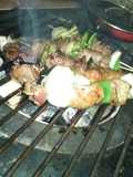 Brochetas de carne de res