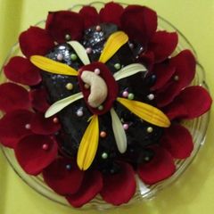 A picture of Eggless Chocolate Cake.