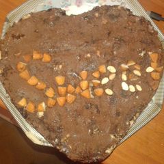 A picture of No bake chocolate cake.