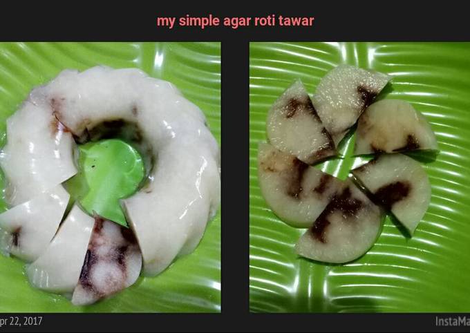 Simple agar roti tawar