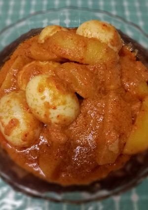 Foto resep Rendang telur kentang