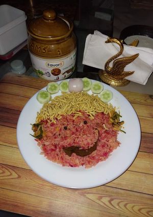 A picture of Beetroot rice.