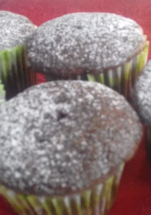 A picture of Crazy Cupcakes - no eggs, no butter, no milk.
