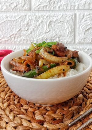 Foto resep Rice Bowl Chicken Black Pepper