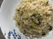 Una foto de risotto con zapallo