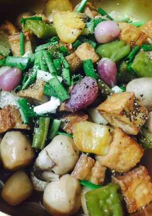 Hình của món Đậu hũ ngũ sắc.