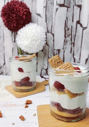 Une photo de TIRAMISU HEALTHY COCO & FRAMBOISE