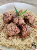 Boulettes de Veau aux Champignons, Citron Vert et Estragon