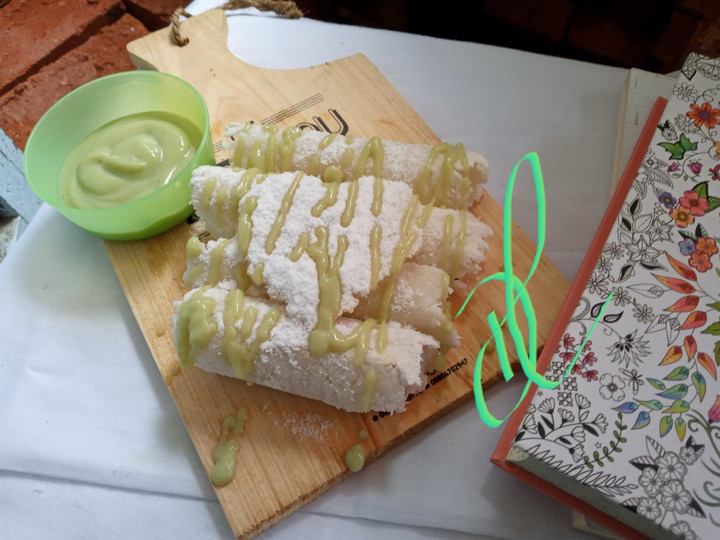 Cara Gampang Menyiapkan Kue Rangi Saus Greentea🥥, Sempurna