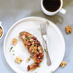 A picture of Smoky Walnut Beans on Toast.