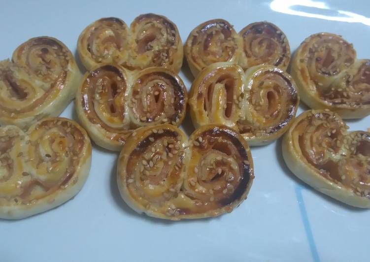 🥨Palmeritas de Jamón y Queso🥨