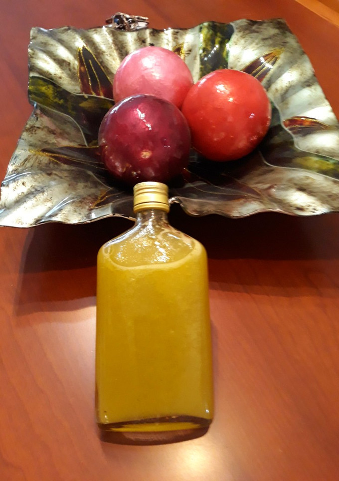 Una foto de Infusión de clorofila de espárragos con zumo de naranja