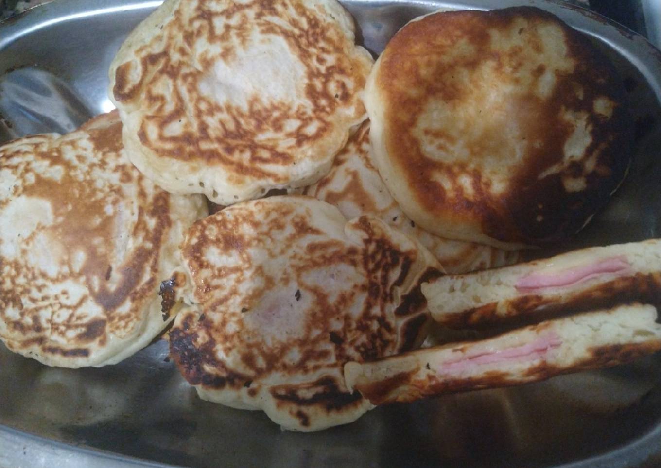 Waffles de jamón y queso