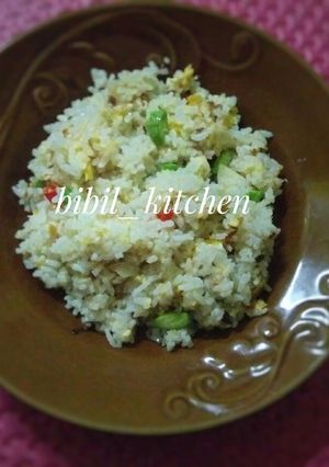 Foto resep Nasi goreng *pete* simpel bumbu bawang iris