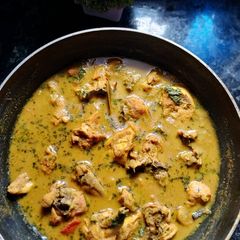 A picture of No oil chicken curry recipe.
