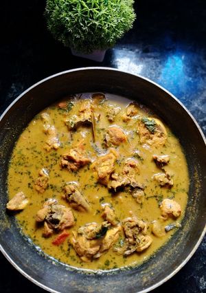 A picture of No oil chicken curry recipe.