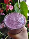 Licuado -banana, uva y arándanos- 🤤 :)