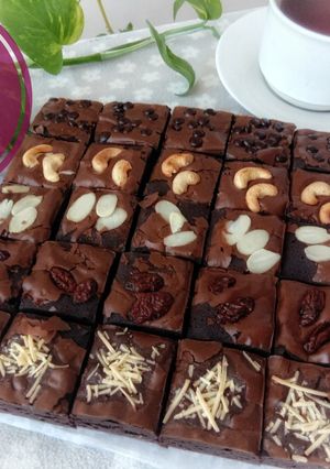 Foto resep Fudgy brownis shiny crust/resep brownis panggang ekonomis