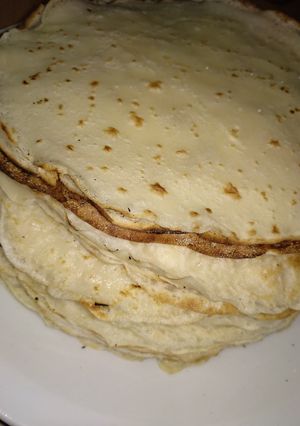 Una foto de Panqueques sin leche y sin huevos