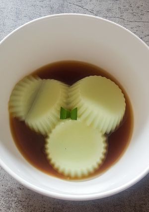 Foto resep Pudding susu kedelai dan saus jahe