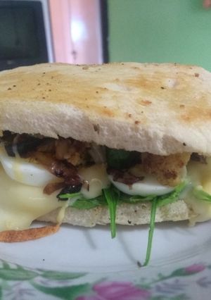 Una foto de Sándwich vegetariano