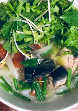 Hình của món Bún cá thu.