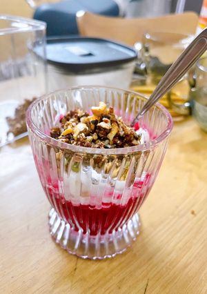 Hình của món Thanh long yến mạch qua đêm 🍧.