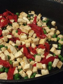 Una foto de Revuelto de tofu