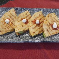 Leftover roti mayonnaise sandwich(grilled) A picture of Leftover roti mayonnaise sandwich(grilled).