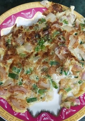 கேப்ஸிகம் ஆம்லெட்(capsicum omelette recipe in tamil) செய்முறை முக்கிய புகைப்படம்