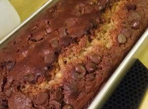 A picture of Dark Chocolate Chip Banana Bread.