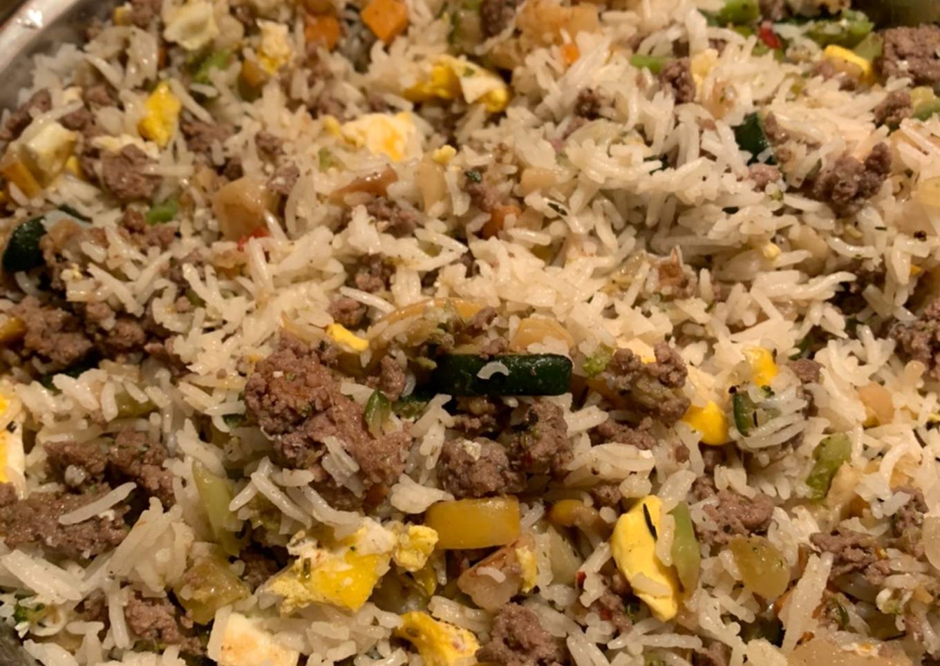 Fried rice at cabin temperature