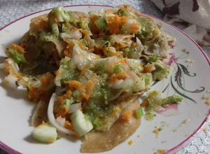 Una foto de Fritangas de verdura para la Virgen. Platillo a usanza de viernes de Dolores