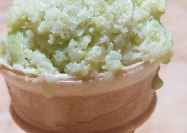 Resep Es krim cone alpukat home made Anti Gagal