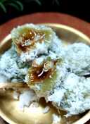 Klepon Tepung Ketan isi gula jawa + vla durian (508)
