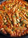 Chipolatas & Cannellini Beans in Mexican Tomato Sauce