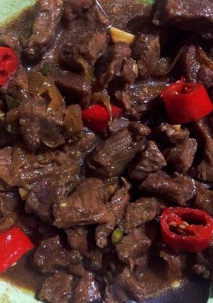 Foto resep Sapi lada hitam#KitaBerbagi
