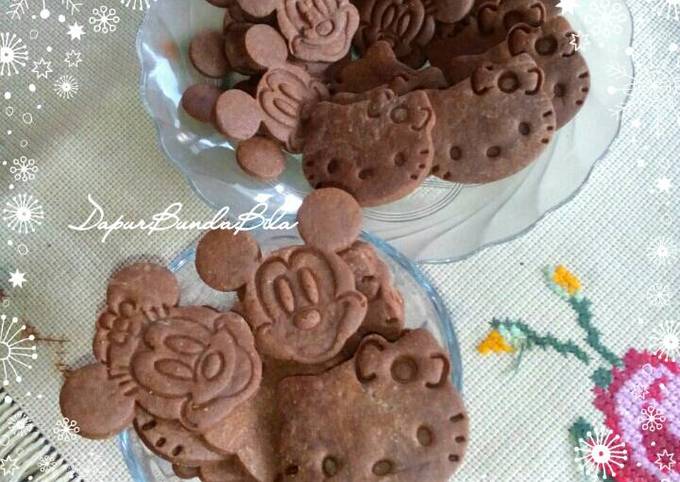 Resep Chocolate Cookies Character, Enak