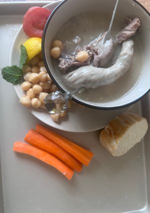 صورة لوصفة بمبار ولحمة رأس