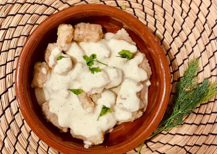 Cómo cocinar Delicioso Gnocchis integrales de patata con salsa vegana de eneldo 🥔 🌱