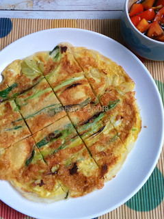 Foto resep Pajeon / green onion pancake #rabubaru