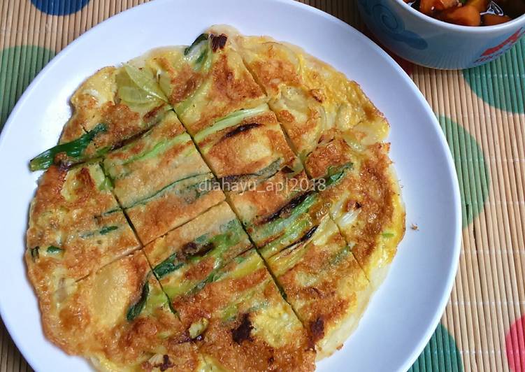 Pajeon / green onion pancake #rabubaru