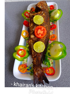 Grilled Crocker fish ainihin hoton girkin